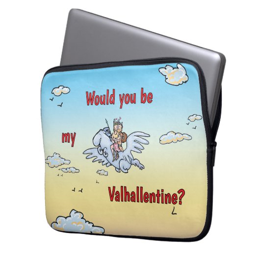 Wärst du mein Valhallentin? Laptopschutzhülle (Vorderseite Links)