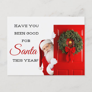 Warst du nett? Weihnachtspostkarte Postkarte