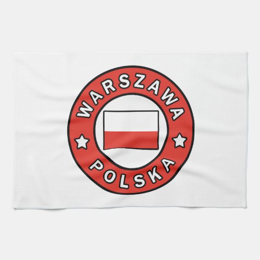 Warszawa Polska Geschirrtuch (Horizontal)
