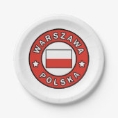 Warszawa Polska Pappteller (Vorderseite)