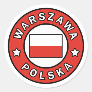 Warszawa Polska Runder Aufkleber