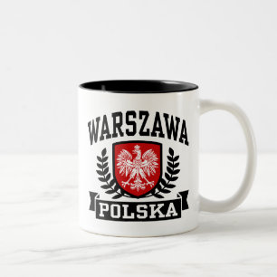 Warszawa Polska Zweifarbige Tasse