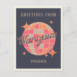Warszawa Warschau polska Polen Retrogrüße Postkarte