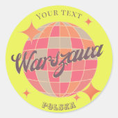 Warszawa Warschau polska Polen Souvenir Runder Aufkleber (Vorderseite)