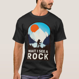WART EINE FELSWAND Geologie Geologe Premium T-Shirt