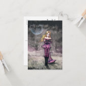 Wart für dich um Mitternacht Karte (Vorderseite/Rückseite Beispiel)