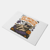 Wart für Halloween-Hochlandskuh Fußmatte (Schrägansicht)