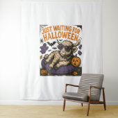 Wart für Halloween-Hochlandskuh Wandteppich (Beispiel)