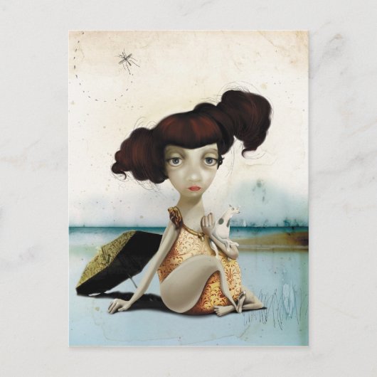 wart für ... postkarte (Vorderseite)