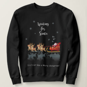 Wart für Santa Ho! Ho! Ho! Winterurlaub XMAS Sweatshirt