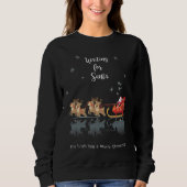 Wart für Santa Ho! Ho! Ho! Winterurlaub XMAS Sweatshirt (Vorderseite)