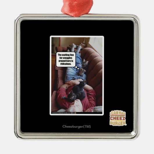 Wart für Schnecken Silbernes Ornament (Vorne)