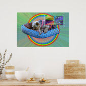 Wart für Sie an der Rainbow Bridge Poster (Küche)
