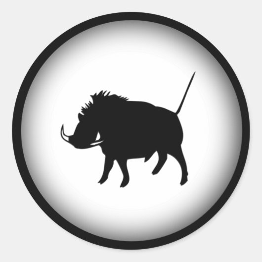Wart Hog Runder Aufkleber (Vorderseite)