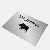 Wart Hog Silver Fußmatte (Schrägansicht)