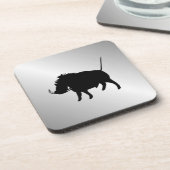Wart Hog Silver Getränkeuntersetzer (Linke Seite)
