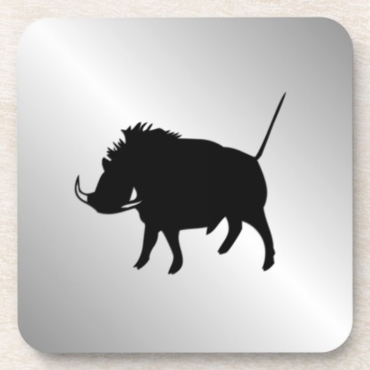Wart Hog Silver Getränkeuntersetzer (Vorderseite)