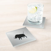 Wart Hog Silver Glasuntersetzer (Schrägansicht)