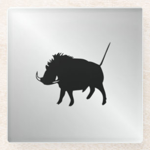 Wart Hog Silver Glasuntersetzer