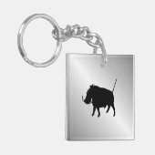 Wart Hog Silver Schlüsselanhänger (Vorderseite links)