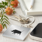 Wart Hog Silver Schlüsselanhänger (Vorderseite rechts)