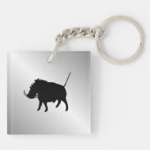 Wart Hog Silver Schlüsselanhänger (Rückseite)