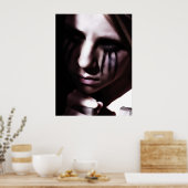 Wart in Dunkelheit-Poster Poster (Küche)