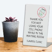 Wart-Lobby für Business-Handys Sockelschild