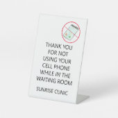 Wart-Lobby für Business-Handys Sockelschild (Vorderseite)