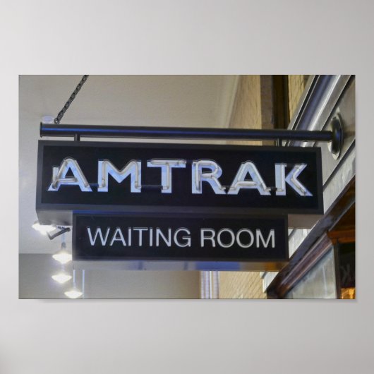 Wart-Raum für den Personenzug Poster (Vorne)