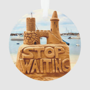 Wart, Sandstrand, Motivierend Ornament