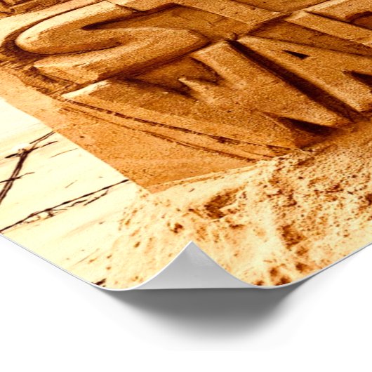 Wart, Sandstrand, Motivierend Poster (Ecke)