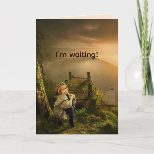 WART ÜBER IHRE VERMISSTE KARTE (Vorderseite)