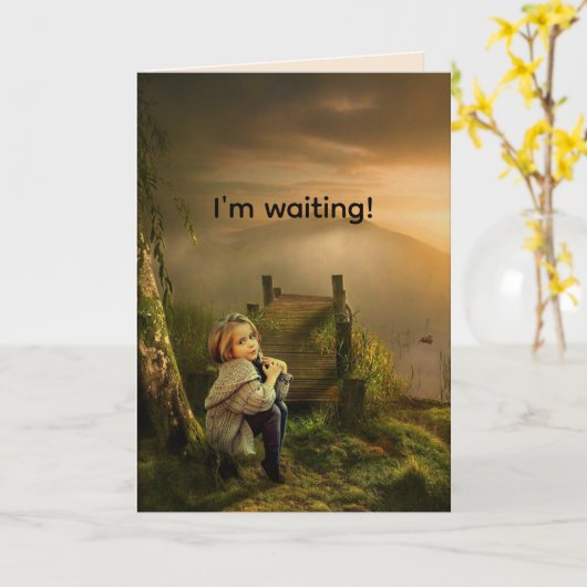 WART ÜBER IHRE VERMISSTE KARTE (Gelbe Blume)