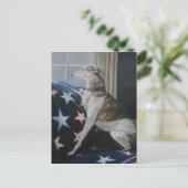 Wart Whippet Hund Postkarte (Stehend Vorderseite)