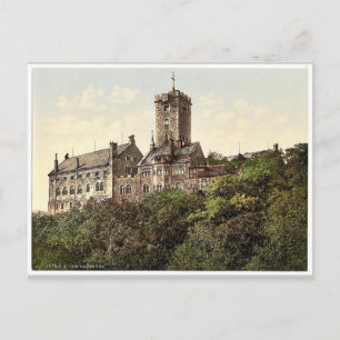 Wartburg, von Osten, Thüringen, Deutschland selten Postkarte