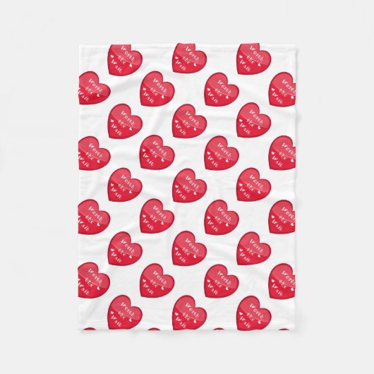 Warte - Adoption - Neues Baby Fleecedecke (Vorderseite)