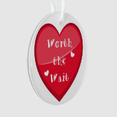 Warte - Adoption - Neues Baby Ornament (Vorderseite)