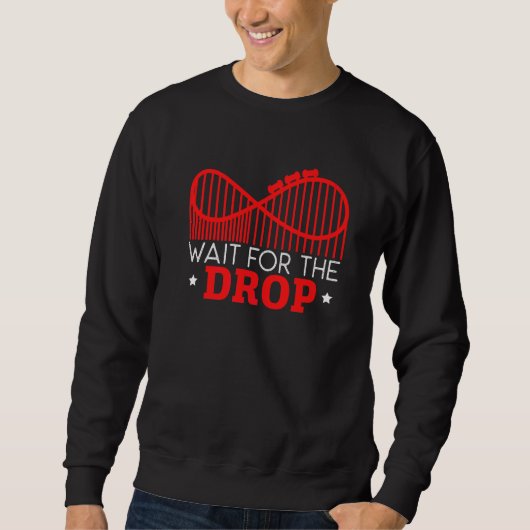 Warte auf den Drop Roller Coaster Buddy Achterbahn Sweatshirt (Vorderseite)