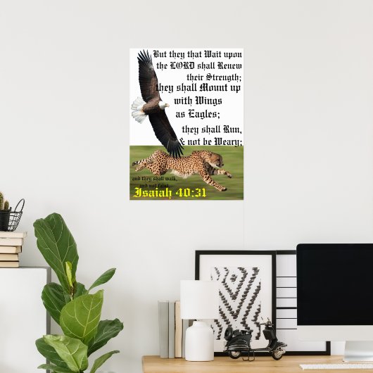 Warte auf den Herrn. III Poster (Heimbüro)