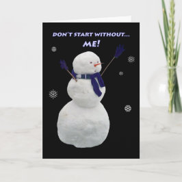 Warte auf Frosty! Feiertagskarte