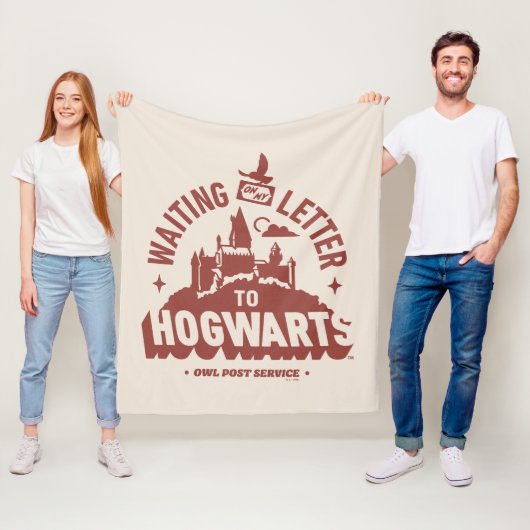 Warte auf meinen Brief nach HOGWARTS™ Fleecedecke (Beispiel)