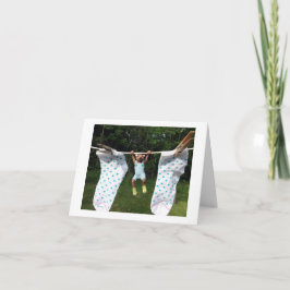 Warte da rein, Bär mit Socken! Karte