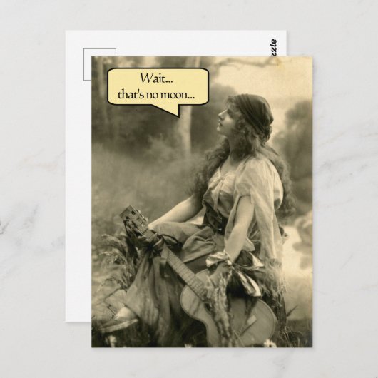 "Warte...das ist kein Mond" kann der vierte sein m Postkarte (Vorne/Hinten)