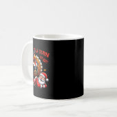 Warte Deine Runde Dicker Junge Truthahn Santa Lust Kaffeetasse (Vorderseite Links)