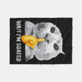 Warte, ich bin Goated Katze Dumm Katzen Meme Kostü Fleecedecke (Vorderseite (Horizontal))