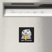 Warte, ich bin Goated Katze Dumm Katzen Meme Kostü Magnet (In Situ (Geschirrspüler))