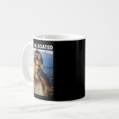 Warte, ich bin Goated Lustiger Denkender Affe Meme Kaffeetasse (Vorderseite Links)