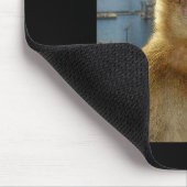 Warte, ich bin Goated Lustiger Denkender Affe Meme Mousepad (Ecke)