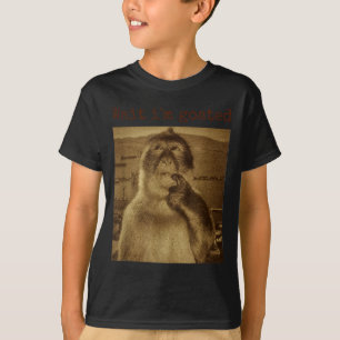 Warte, ich bin Goated Lustiger Denkender Affe Meme T-Shirt